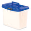 Heavy-duty Portable File Box, Letter Files, 14.25" X 8.63" X 11.06", Clear/blue