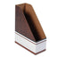 Corrugated Cardboard Magazine File, 4 X 11 X 12.25, Wood Grain, 12/carton
