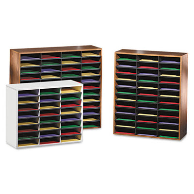 Literature Organizer, 24 Letter Compartments, 29 X 11.88 X 23.44, Dove Gray
