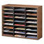Literature Organizer, 24 Letter Compartments, 29 X 11.88 X 23.44, Medium Oak