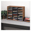 Literature Organizer, 24 Letter Compartments, 29 X 11.88 X 23.44, Medium Oak