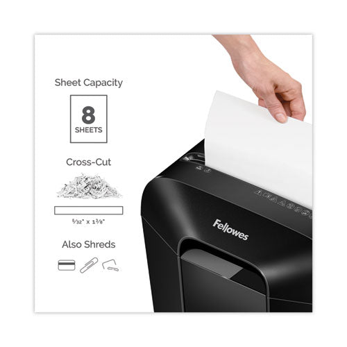 Powershred Lx45 Cross-cut Shredder, 8 Manual Sheet Capacity