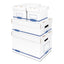Organizer Storage Boxes, X-large, 12.75" X 16.5" X 10.5", White/blue, 12/carton