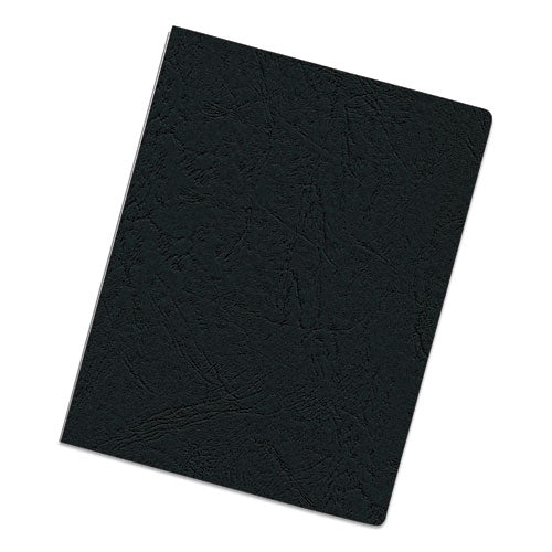 Expressions Classic Grain Texture Presentation Covers For Binding Systems, Black, 11.25 X 8.75, Unpunched, 200/pack