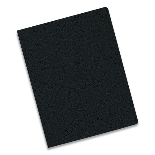 Expressions Classic Grain Texture Presentation Covers For Binding Systems, Black, 11.25 X 8.75, Unpunched, 200/pack