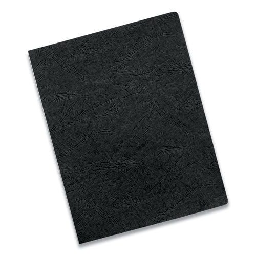 Executive Leather-like Presentation Cover, Black, 11.25 X 8.75, Unpunched, 50/pack