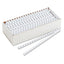 Plastic Comb Bindings, 3/8" Diameter, 55 Sheet Capacity, White, 100/pack