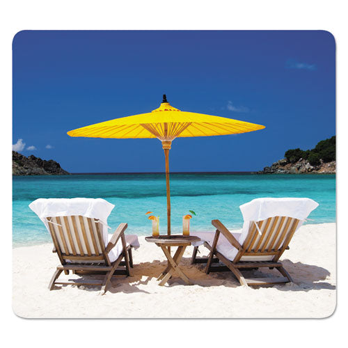 Recycled Mouse Pad, 9 X 8, Blue Ocean Design