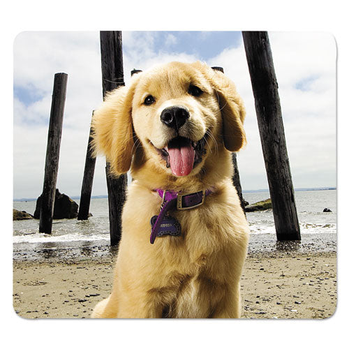 Recycled Mouse Pad, 9 X 8, Puppy In Hammock Design