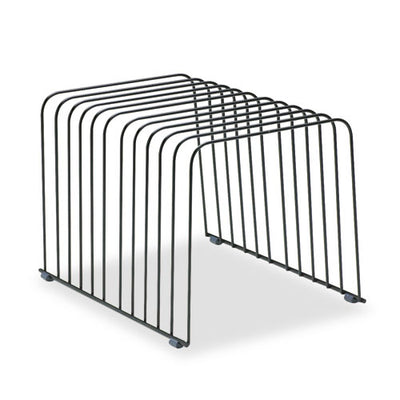 Wire Desktop Organizer, 11 Sections, Letter To Legal Size Files, 9" X 11.38" X 8", Black