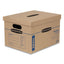 Smoothmove Classic Moving/storage Boxes, Half Slotted Container (hsc), Small, 12" X 15" X 10", Brown/blue, 15/carton