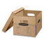 Smoothmove Classic Moving/storage Box Kit, Half Slotted Container (hsc), Assorted Sizes: (8) Small, (4) Med, Brown/blue,12/ct