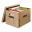 Smoothmove Classic Moving/storage Box Kit, Half Slotted Container (hsc), Assorted Sizes: (8) Small, (4) Med, Brown/blue,12/ct