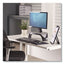 Smart Suites Corner Monitor Riser, For 21" Monitors, 18.5" X 12.5" X 3.88" To 5.13", Black/clear Frost, Supports 40 Lbs