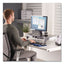 Office Suites Premium Monitor Riser, 27" X 14" X 4" To 6.5", Black/silver