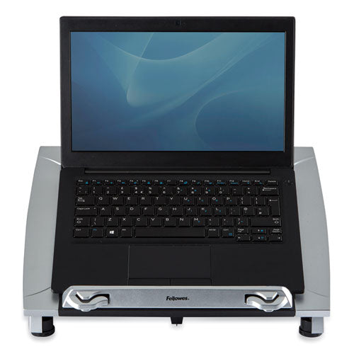 Office Suites Laptop Riser Plus, 15.06" X 10.5" X 6.5", Black/silver, Supports 10 Lbs