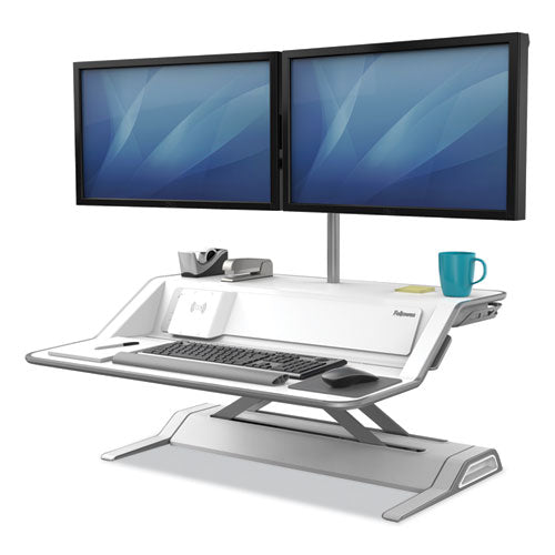 Lotus Dx Sit-stand Workstation, 32.75" X 24.25" X 5.5" To 22.5", Black