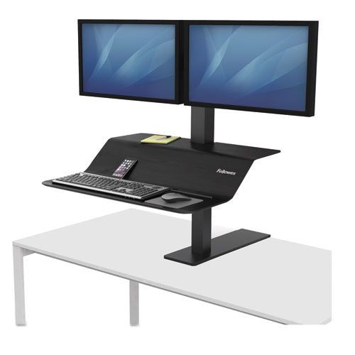 Lotus Ve Sit-stand Workstation - Dual, 29" X 28.5" X 42.5", Black