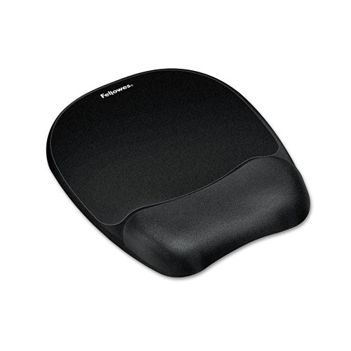 Memory Foam Mouse Pad With Wrist Rest, 7.93 X 9.25, Black/silver