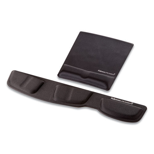 Gel Wrist Support With Attached Mouse Pad, 8.25 X 9.87, Black