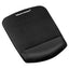 Plushtouch Mouse Pad With Wrist Rest, 7.25 X 9.37, Black