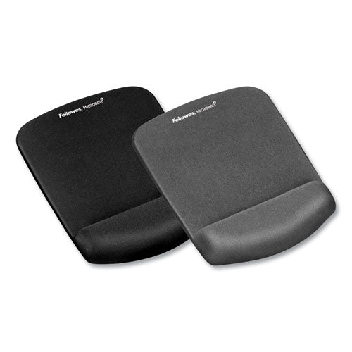 Plushtouch Mouse Pad With Wrist Rest, 7.25 X 9.37, Graphite