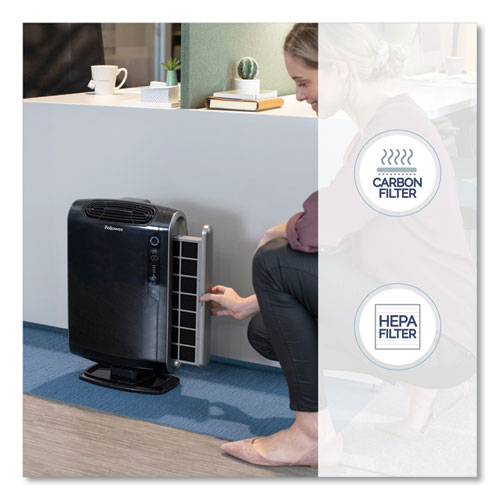 Hepa And Carbon Filtration Air Purifiers, 200 To 400 Sq Ft Room Capacity, Black