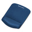 Plushtouch Mouse Pad With Wrist Rest, 7.25 X 9.37, Blue