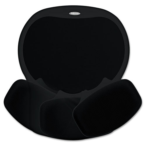 Easy Glide Gel Mouse Pad With Wrist Rest, 10 X 12, Black