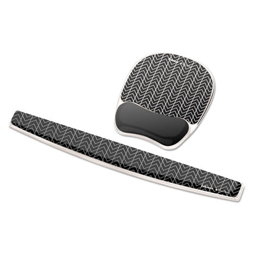 Photo Gel Keyboard Wrist Rest With Microban Protection, 18.5 X 2.31, Chevron Design