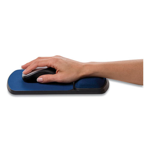 Gel Mouse Pad With Wrist Rest, 6.25 X 10.12, Black/sapphire