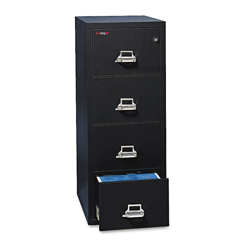 Insulated Vertical File, 1-hour Fire Protection, 4 Legal-size File Drawers, Parchment, 20.81" X 31.56" X 52.75"