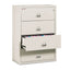 Insulated Lateral File, 4 Legal/letter-size File Drawers, Parchment, 37.5" X 22.13" X 52.75", 323.24 Lb Overall Capacity