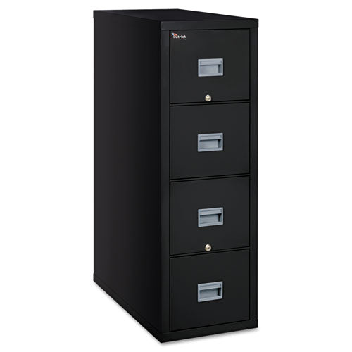 Patriot By Fireking Insulated Fire File, 1-hour Fire Protection, 4 Legal-size File Drawers, Black, 20.75" X 31.63" X 52.75"