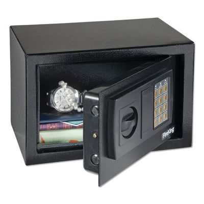 Small Personal Safe, 0.3 Cu Ft, 12.19w X 7.56d X 7.88h, Black