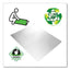 Ecotex Polypropylene Anti-slip Foldable Chair Mat For Hard Floors, 45 X 53, Translucent