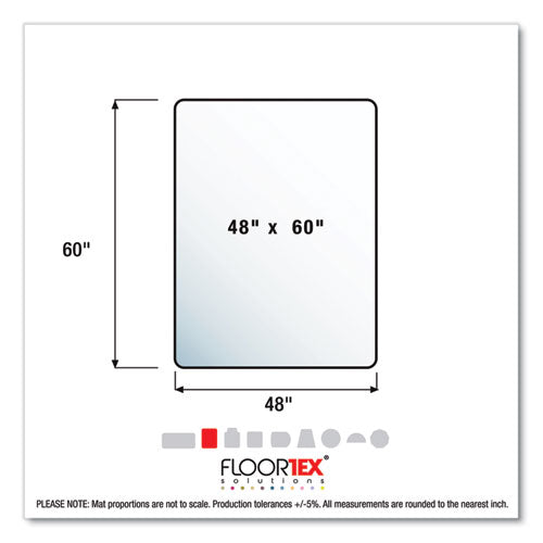 Cleartex Advantagemat Phthalate Free Pvc Chair Mat For Low Pile Carpet, 60 X 48, Clear