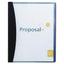 Report Cover With Hidden Swing Clip, 8.5 X 11, Frosted/black