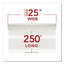 Nap-lam I Roll Film, 3 Mil, 25" X 250 Ft, Gloss Clear, 2/box