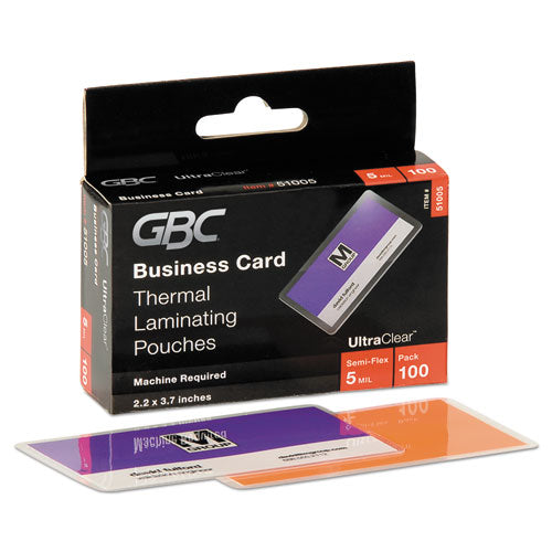 Ultraclear Thermal Laminating Pouches, 5 Mil, 5.5" X 3.5", Gloss Clear, 25/pack