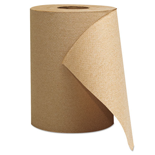 Hardwound Roll Towels, 1-ply, 8" X 300 Ft, Brown, 12 Rolls/carton