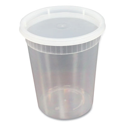 Plastic Deli Containers, 32 Oz, Clear, Plastic, 240/carton