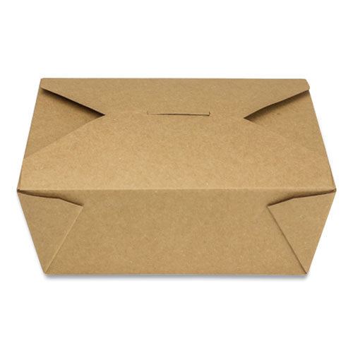 Reclosable Kraft Take-out Box, 48 Oz, Paper, 300/carton