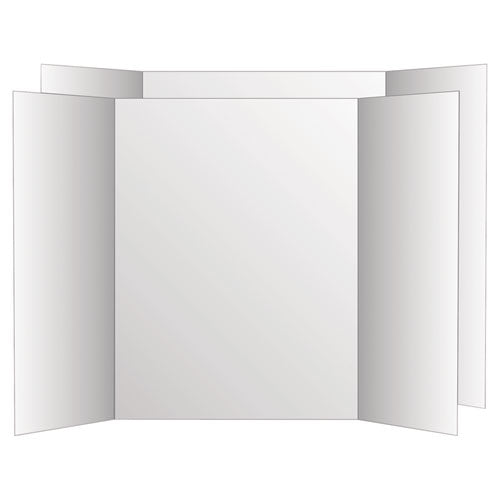 Two Cool Tri-fold Poster Board, 36 X 48, White/white, 6/carton