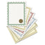 Award Certificates With Gold Seals, 8.5 X 11, Unique Blue With White Border, 25/pack