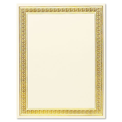 Award Certificates With Gold Seals, 8.5 X 11, Unique Blue With White Border, 25/pack