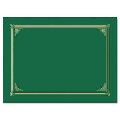 Certificate/document Cover, 12.5 X 9.75, Green, 6/pack