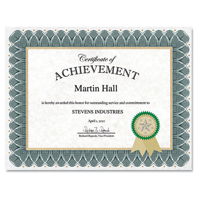 Certificate Kit, 8.5 X 11, Blue Spiral With Blue Border