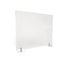 Desktop Free Standing Acrylic Protection Screen, 59 X 5 X 24, Frost