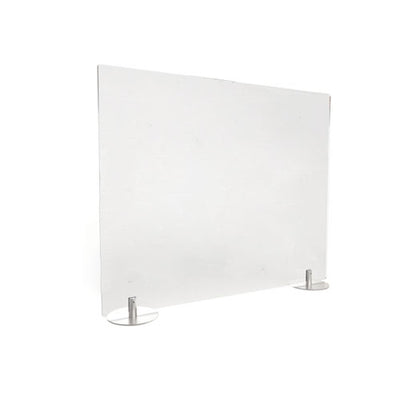 Desktop Free Standing Acrylic Protection Screen, 59 X 5 X 24, Frost